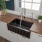 Alfi Brand 30" Black Gloss Reversible Smooth / Fluted Sgl Bowl Fireclay Farm Sink AB3018HS-BG - alternate 1